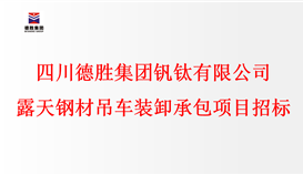 四川太阳成集团tyc151cc钒钛有限公司 露天钢材吊车装卸承包项目招标